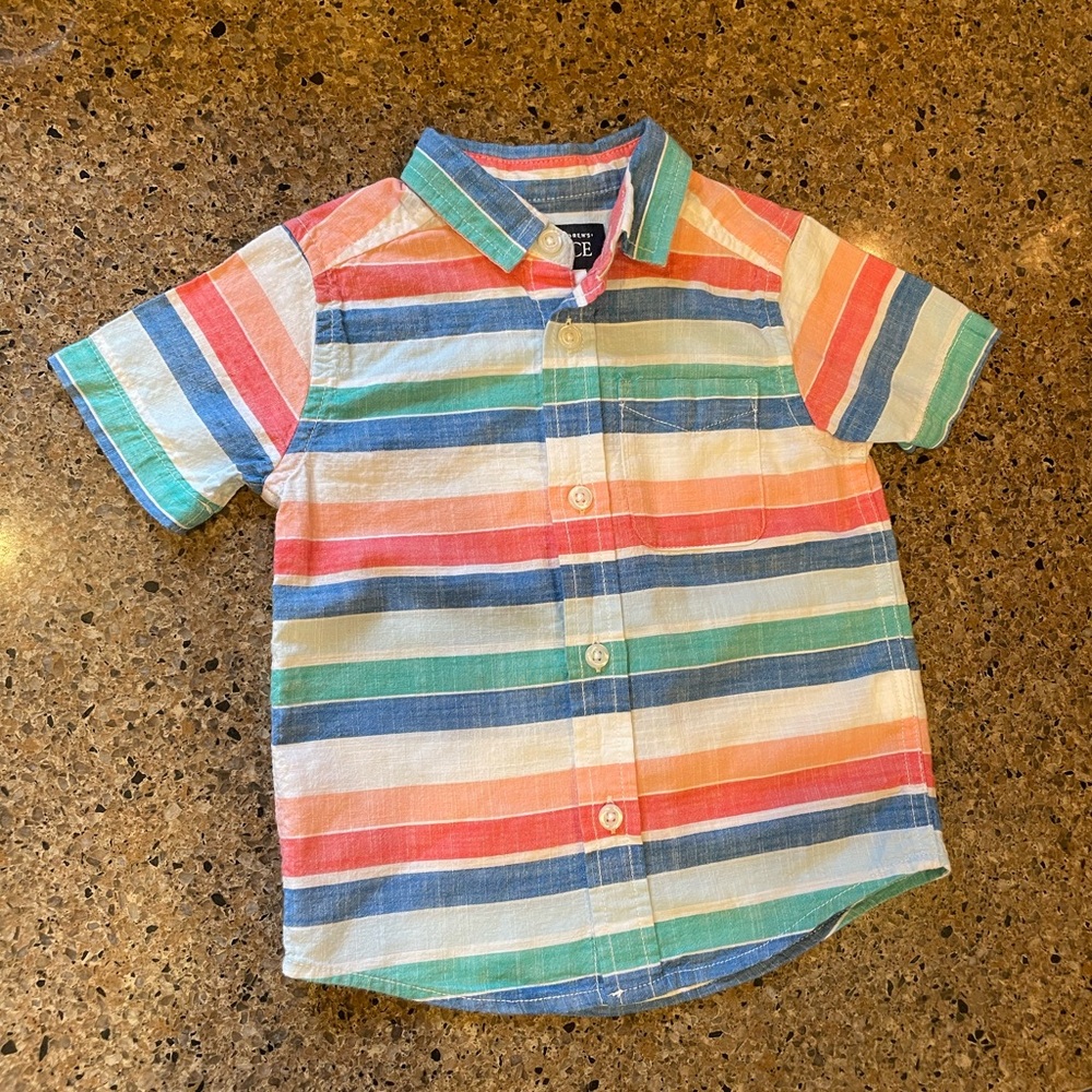 The Children's Place Colorful Striped Button-Down Shirt
